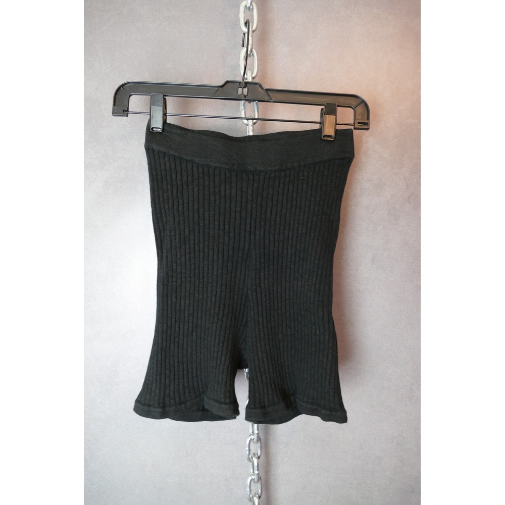 FP Beach Ribbed Shorts XS/S Black Knit‎ Biker Athletic Athleisure